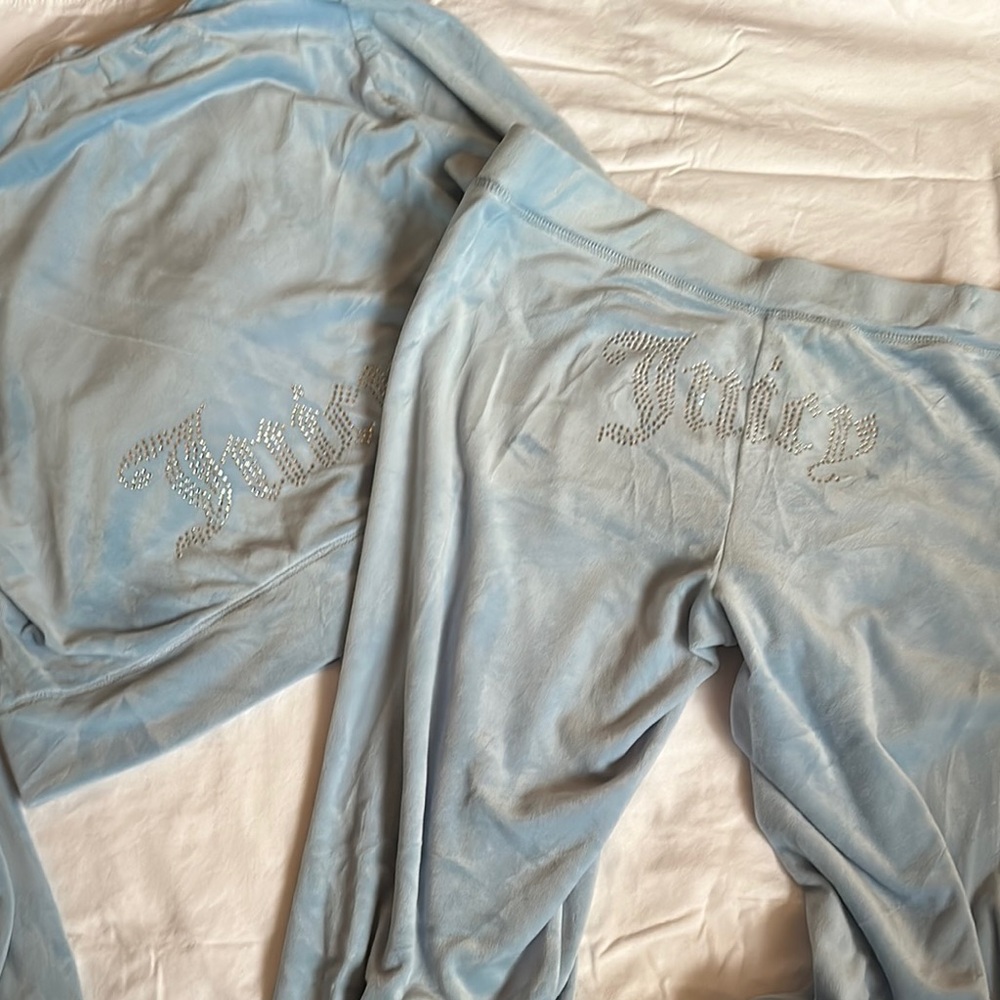 Juicy Couture Light Blue Velour Pants